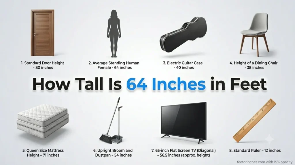 How Tall Is 64 Inches in Feet?