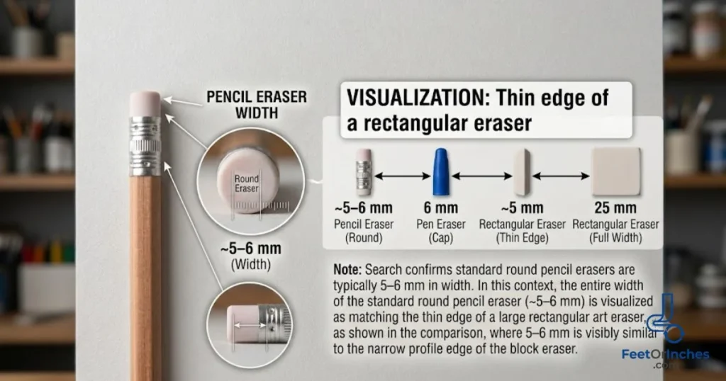 Pencil Eraser Width
