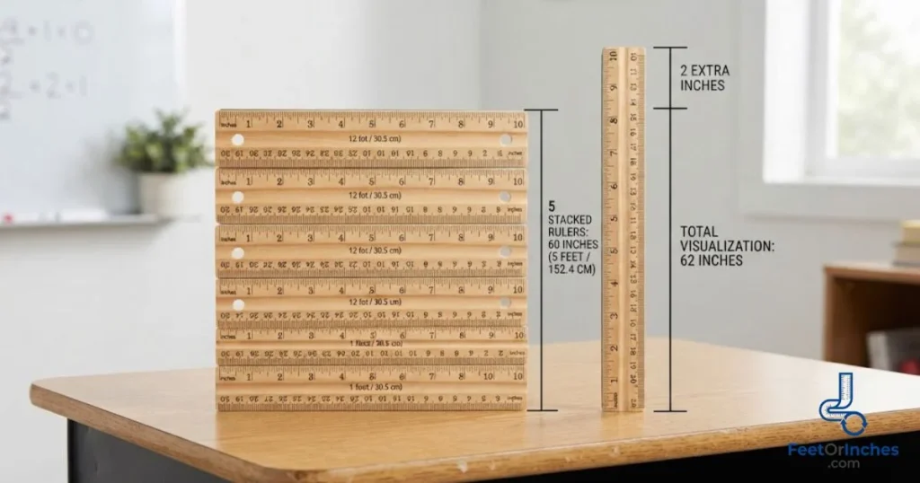 5 Stackable School Rulers