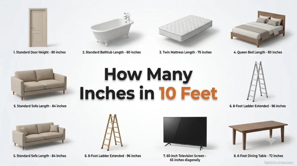 How Many Inches in 10 Feet?