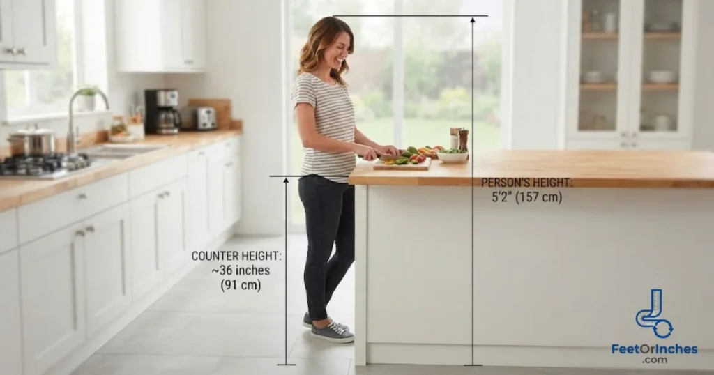 Kitchen Counter + Upper Body Height