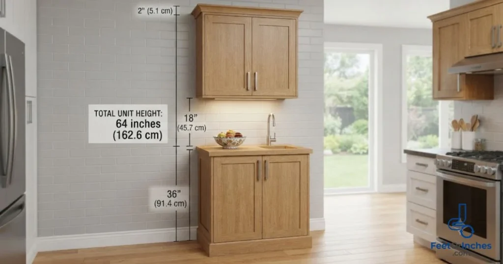 Tall Kitchen Counter with Cabinet