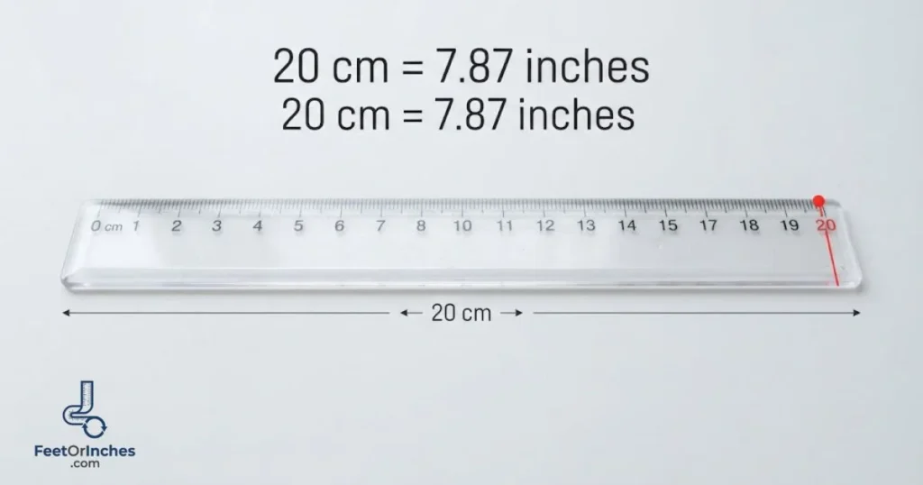 A 20 cm School Ruler
