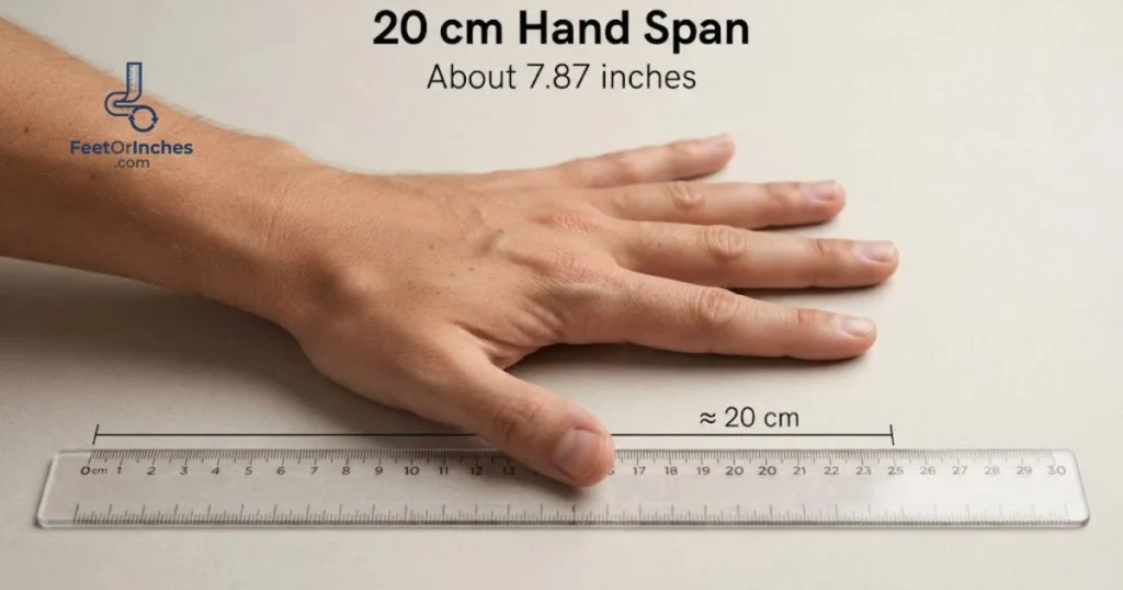 A Large Adult Hand Span