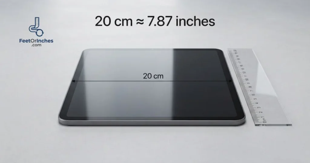 The Width of a Small Tablet