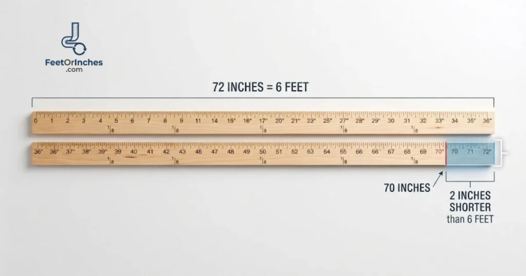 Three 24-Inch Rulers, Minus 2 Inches