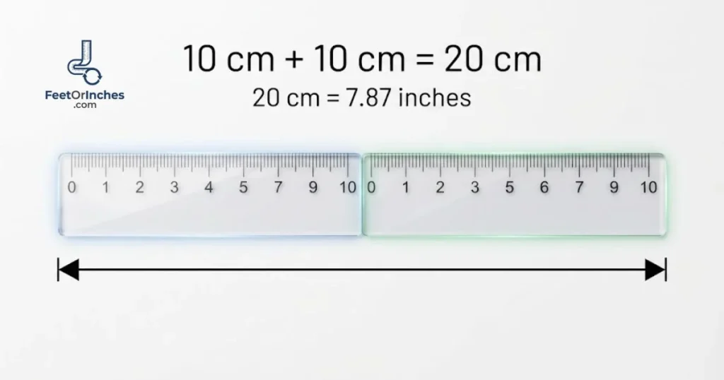 Two 10 cm Ruler Sections
