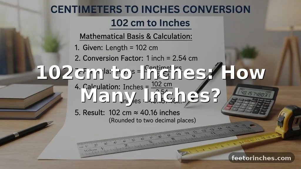 102cm to Inches: How Many Inches?