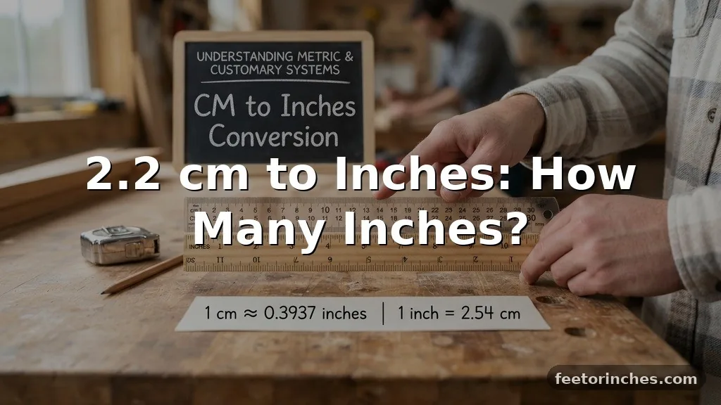 2.2 cm to Inches: How Many Inches?