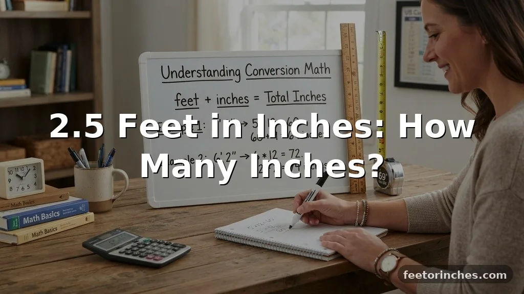 2.5 Feet in Inches: How Many Inches?