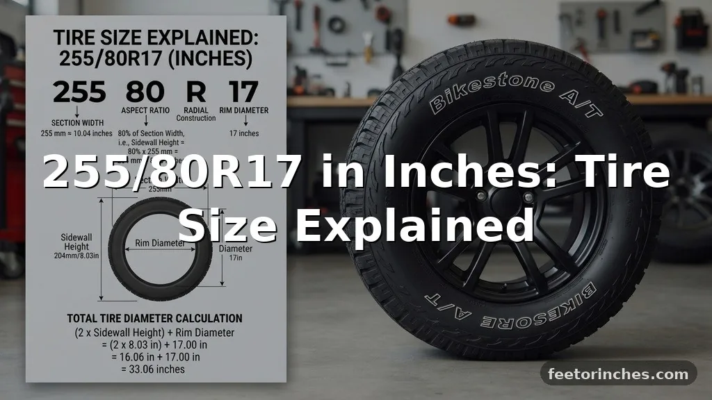 255/80R17 in Inches: Tire Size Explained