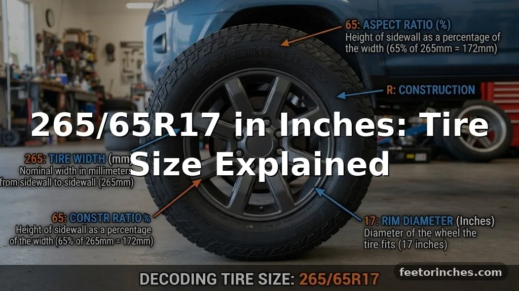 265/65R17 in Inches: Tire Size Explained