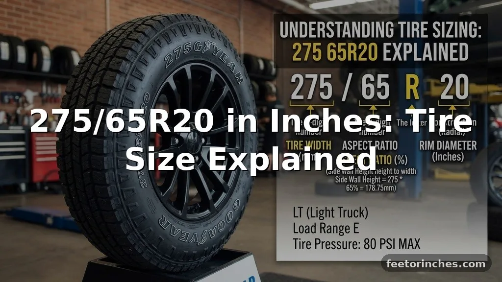 275/65R20 in Inches: Tire Size Explained
