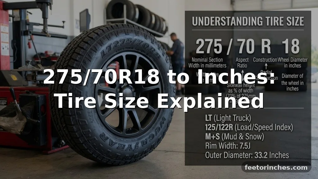 275/70R18 to Inches: Tire Size Explained