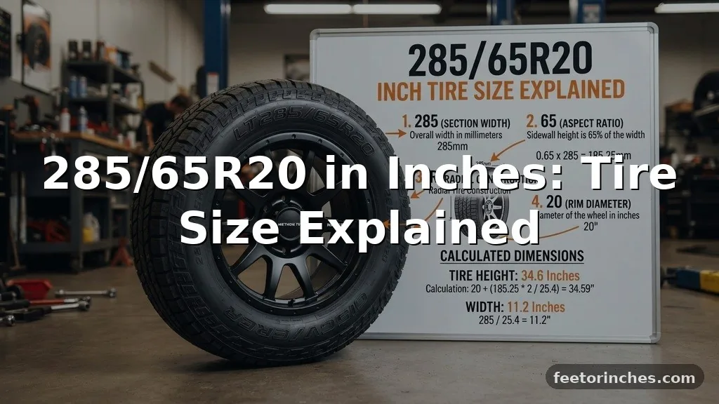 285/65R20 in Inches: Tire Size Explained