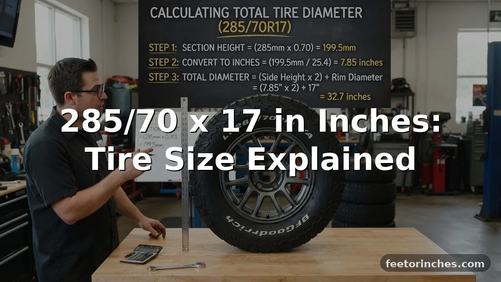 285/70 x 17 in Inches: Tire Size Explained
