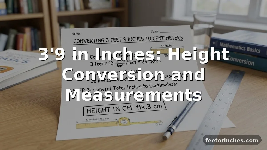 3’9 in Inches: Height Conversion and Measurements