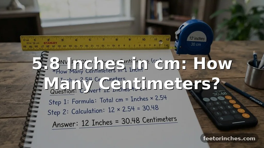 5.8 Inches in cm: How Many Centimeters?