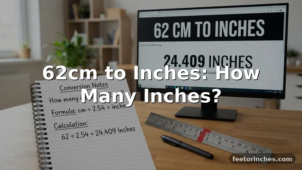 62cm to Inches: How Many Inches?