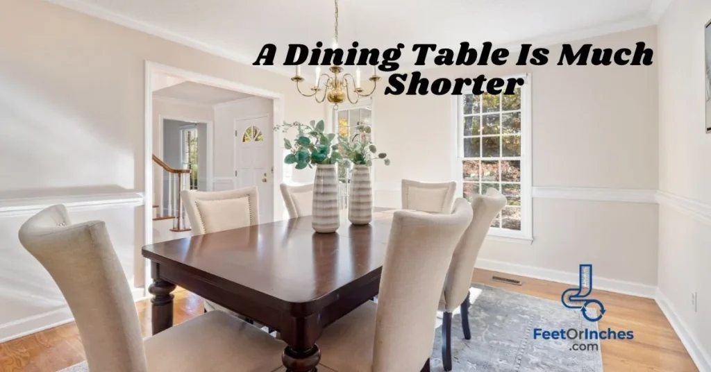 A Dining Table Is Much Shorter