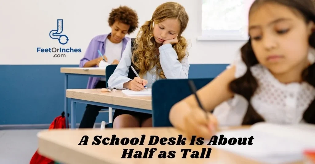 A School Desk Is About Half as Tall