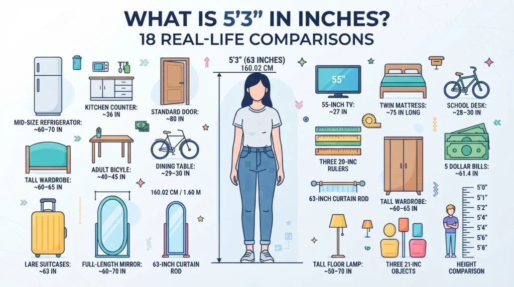 What Is 5 3 in Inches? 18 Real-Life Comparisons