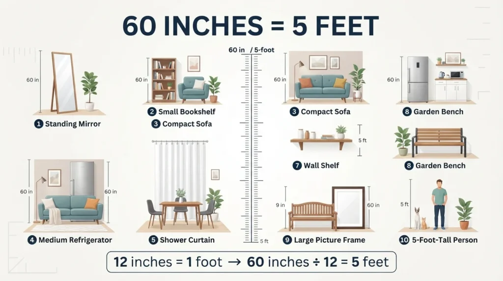 What Is 60 Inches in Feet? Real-Life Examples and Comparisons