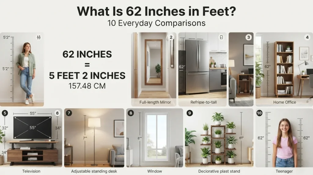What Is 62 Inches in Feet