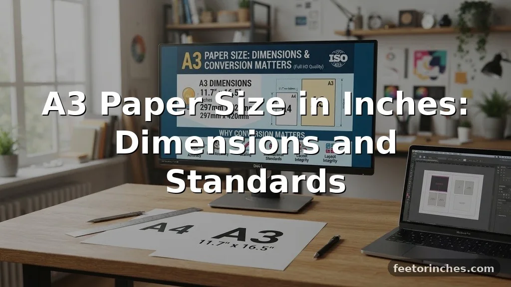 A3 Paper Size in Inches: Dimensions and Standards