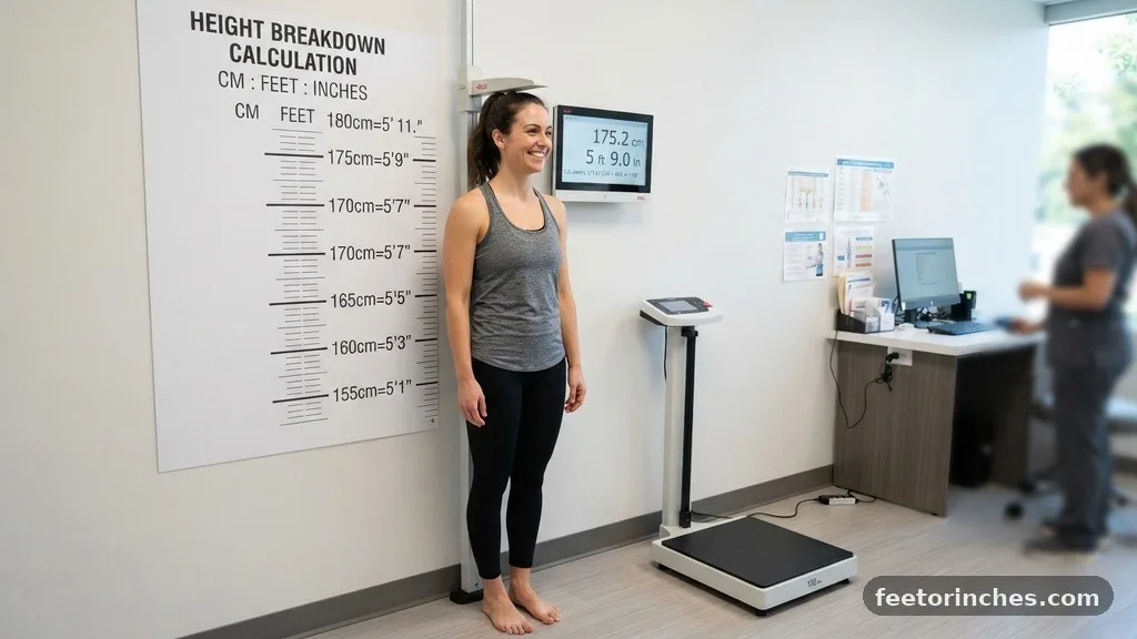 Breakdown of the calculation - 178 cm to Feet and Inches: Height Guide