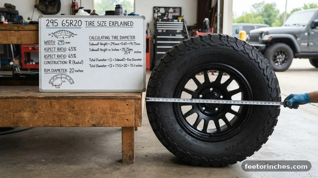 Calculating Tire Diameter - 295/65R20 in Inches: Tire Size Explained