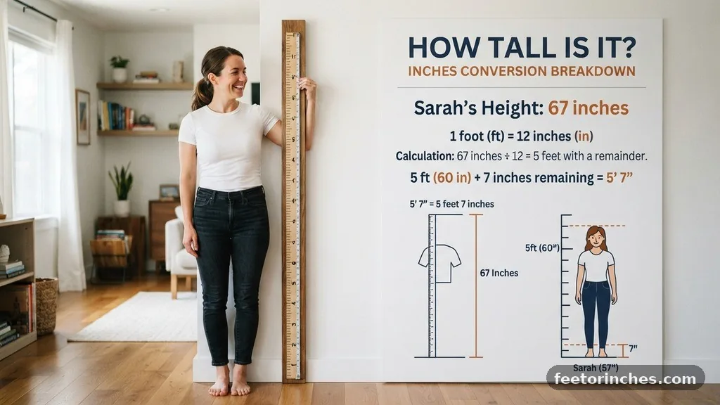 Conversion and Mathematical Breakdown - 67 Inches: How Tall Is It?