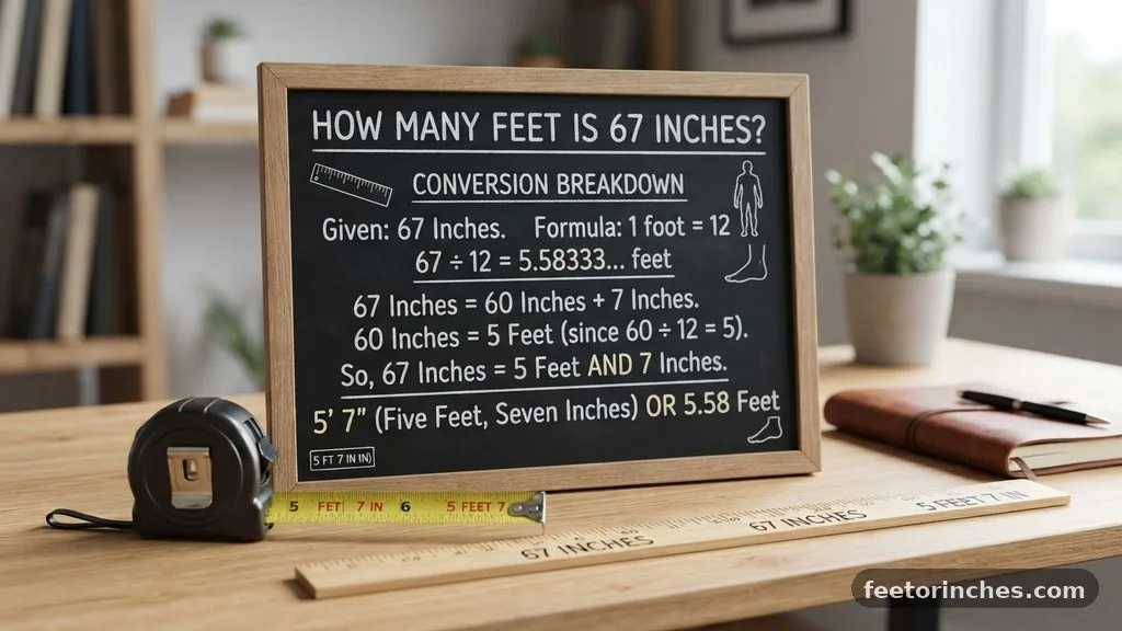 Conversion Breakdown and Mathematical Context - How Many Feet Is 67 Inches?
