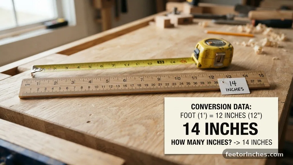 Conversion Data for 14 Inches - 5 Foot in Inches: How Many Inches?