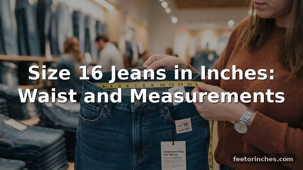 Size 16 Jeans in Inches: Waist and Measurements