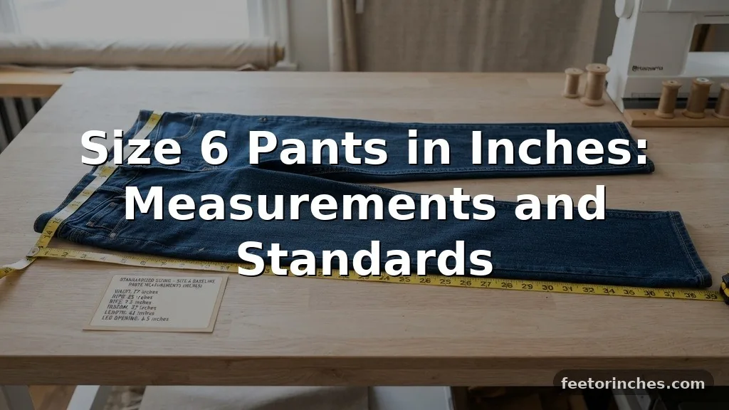 Size 6 Pants in Inches: Measurements