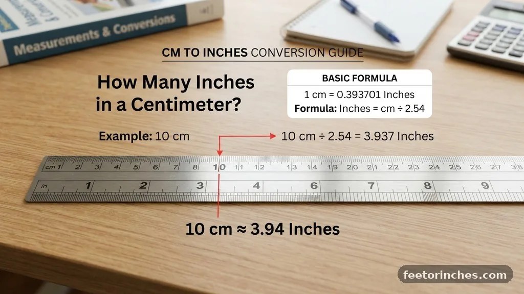 The Basic Formula - 2.7 cm to Inches: How Many Inches?