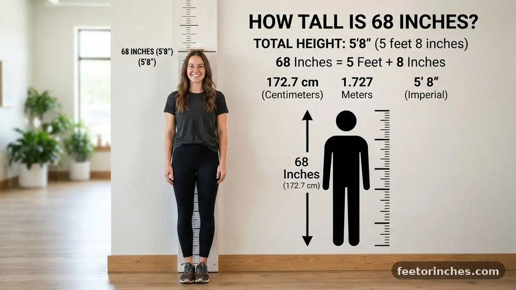 The Exact Breakdown of 68 Inches - How Tall Is 68 Inches?