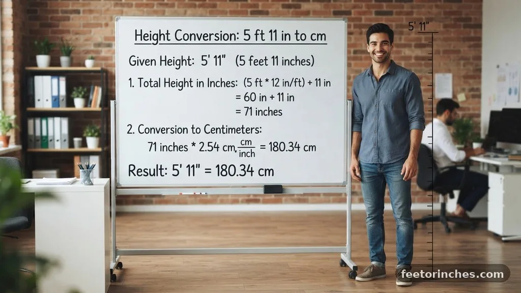 The Math Behind 5 ft 11 in Inches - 5 ft 11 in Inches: Height Conversion