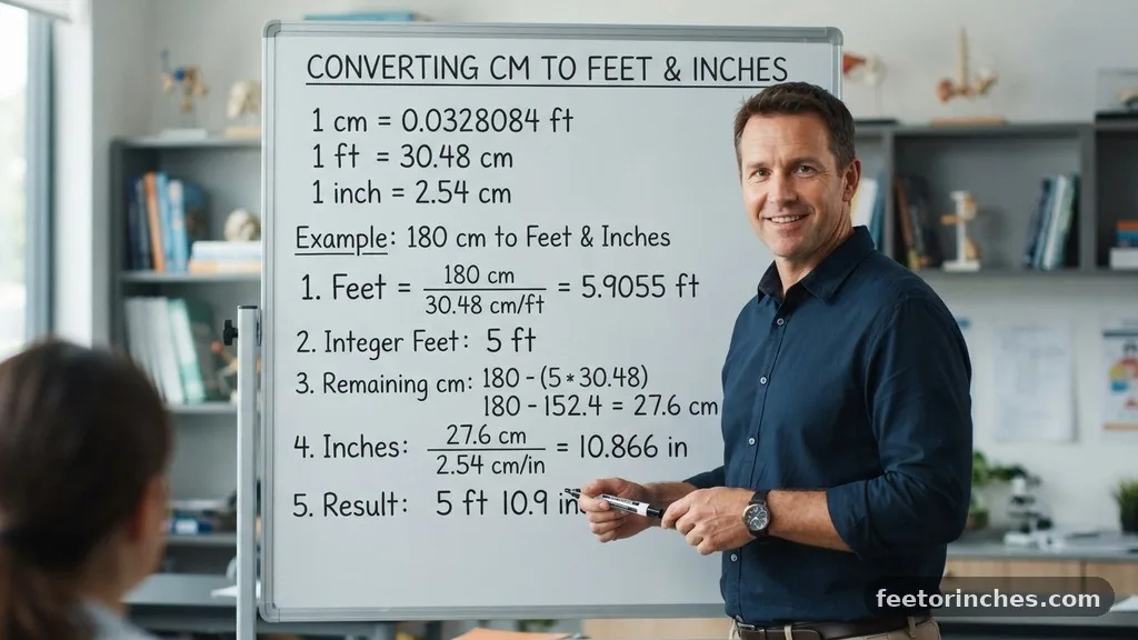 The Math Behind the Conversion - Convert cm to Feet and Inches