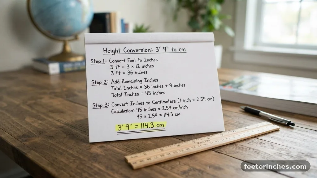 The Math Behind the Conversion - 3'9 in Inches: Height Conversion