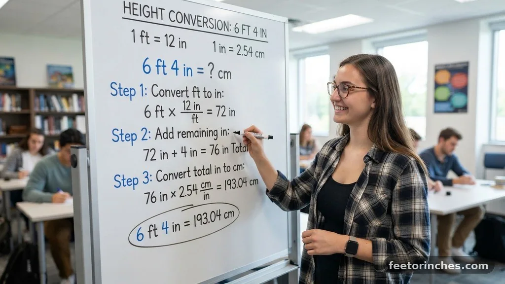 The Math Behind the Height - 6 Foot 4 in Inches: Height Conversion