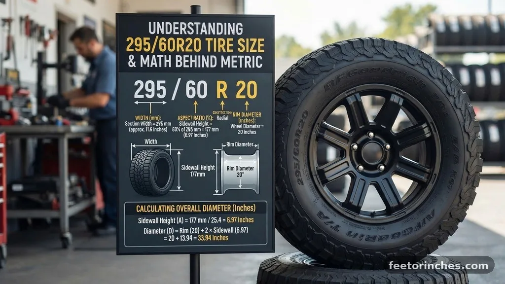 The Math Behind the Metric Size - 295/60R20 to Inches: Tire Size Explained