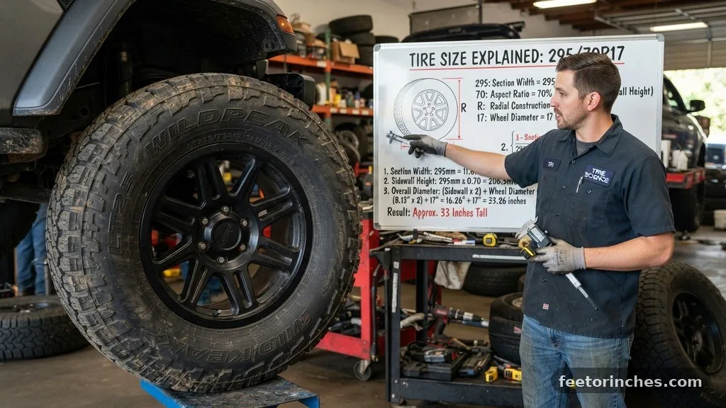 The Math Behind the Tire Size - 295/70R17 to Inches: Tire Size Explained