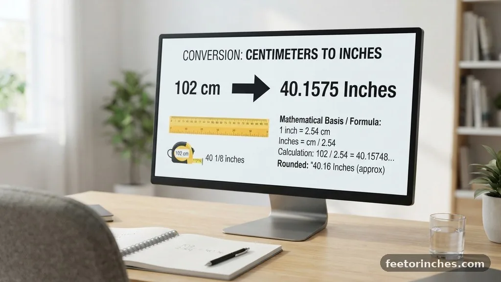 The Mathematical Basis of Conversion - 102cm to Inches: How Many Inches?