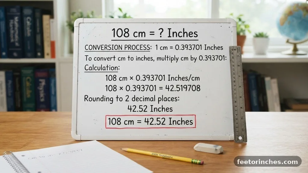 The Mathematical Conversion Process - 108cm to Inches: How Many Inches?