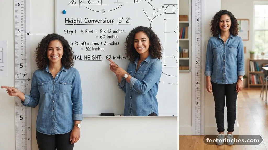 Understanding the Math Behind Height - 5'2 Feet in Inches: Height Conversion