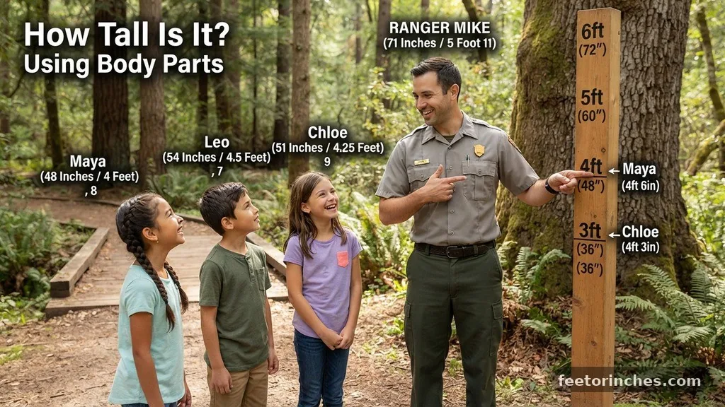 Using Body Parts - 38 Inches to Feet: How Tall Is It?