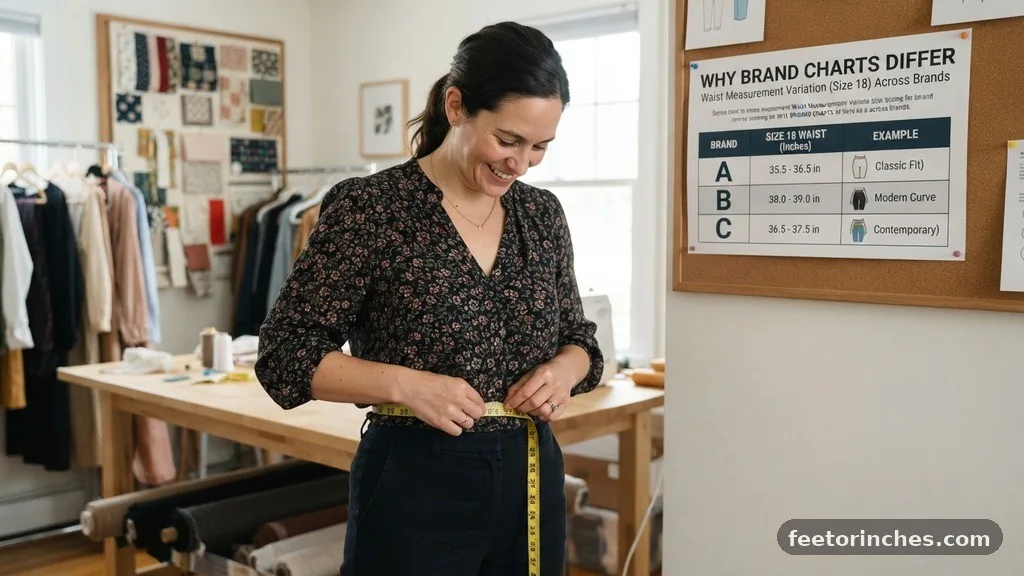 Why Brand Charts Differ - Size 18 Waist in Inches: Measurements