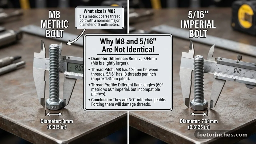 Why M8 and 5/16 Inch Are Not Identical - M8 to Inches: What Size Is It?